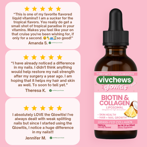 biotin + collagen liposomal liquid drops - glowitis™