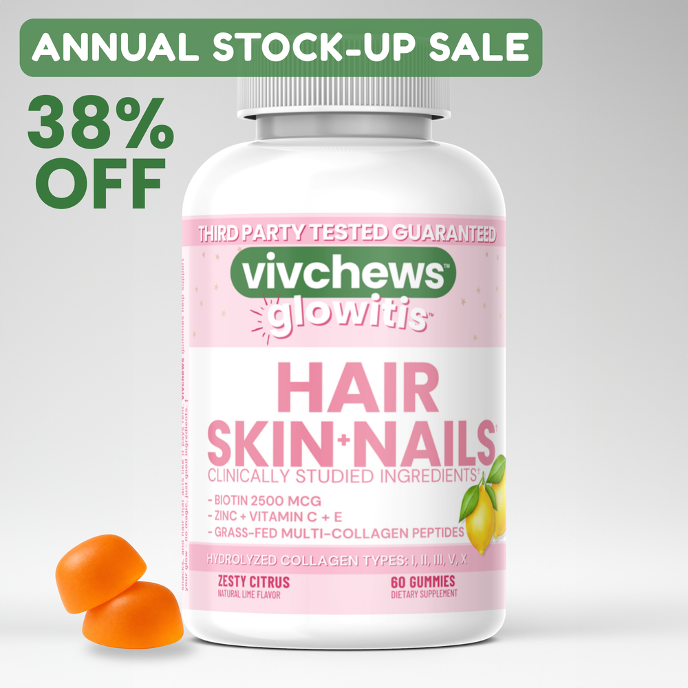 hair, skin & nails support gummies - glowitis™
