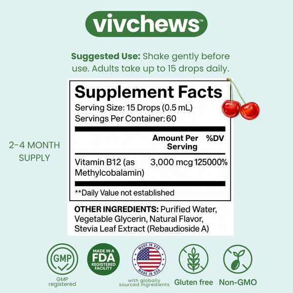methyl b12 - energy support liquid drops