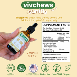 vitamin D3 + K2 liposomal liquid drops sunitis™