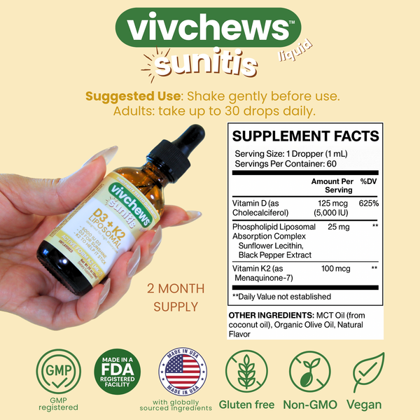 vitamin D3 + K2 liposomal liquid drops sunitis™
