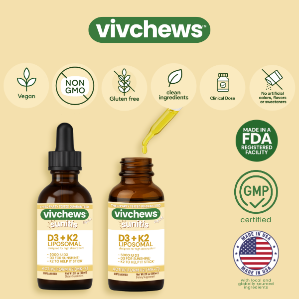 vitamin D3 + K2  liposomal liquid drops sunitis™