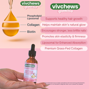 biotin + collagen liposomal liquid drops - glowitis™
