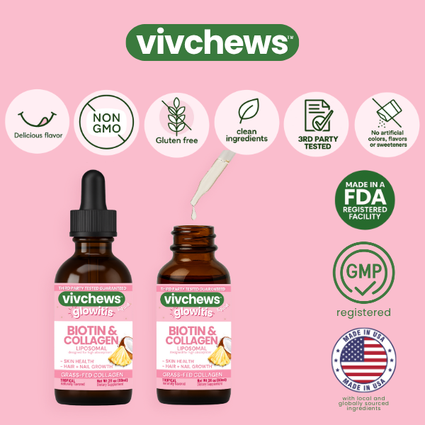 biotin + collagen liposomal liquid drops - glowitis™