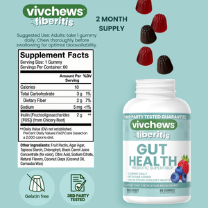 daily fiber support gummies - fiberitis™