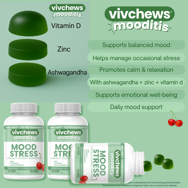 mood + stress support gummies - mooditis™