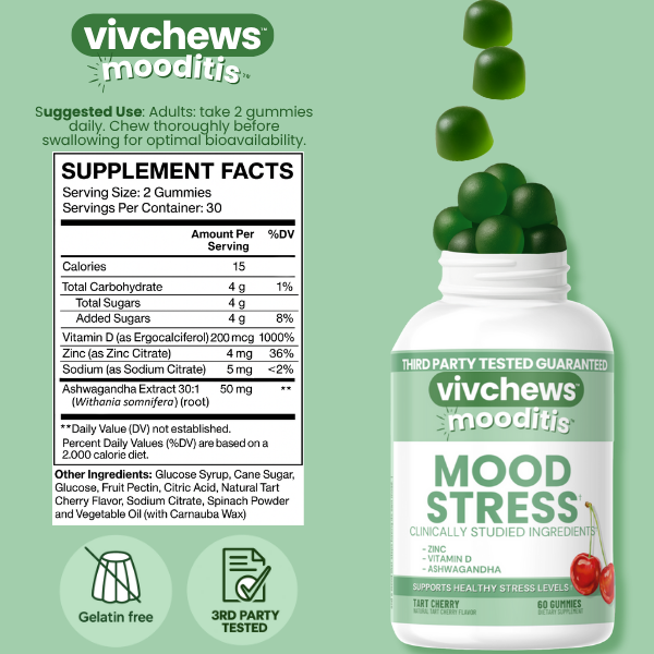 mood + stress support gummies - mooditis™