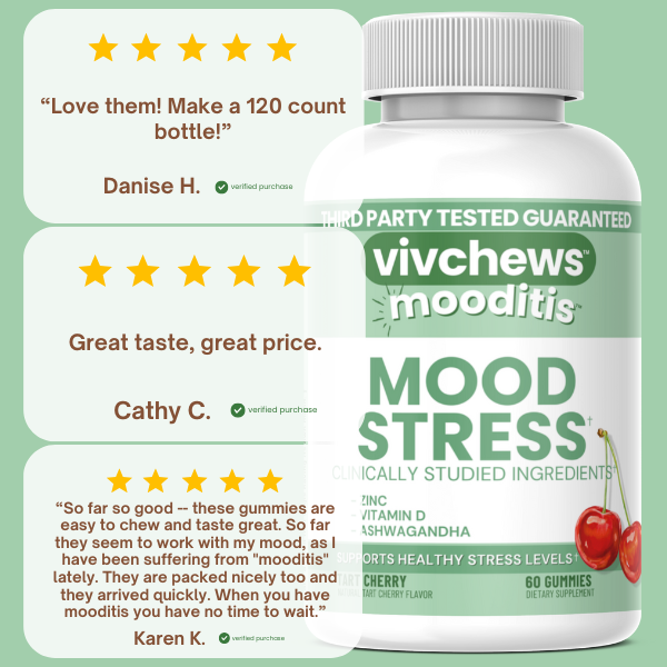 mood + stress support gummies - mooditis™