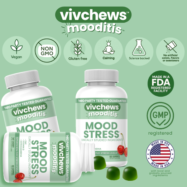mood + stress support gummies - mooditis™