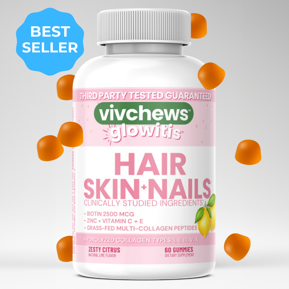 hair, skin & nails support gummies - glowitis™