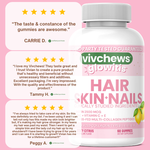 hair, skin & nails support gummies - glowitis™